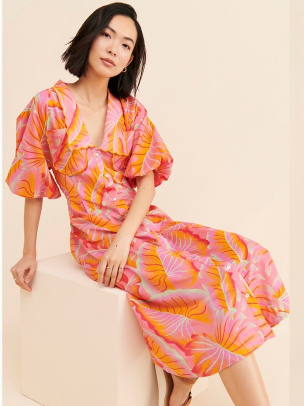 Farm Rio Bright Forest Midi Dress size S - Picture 5 of 16
